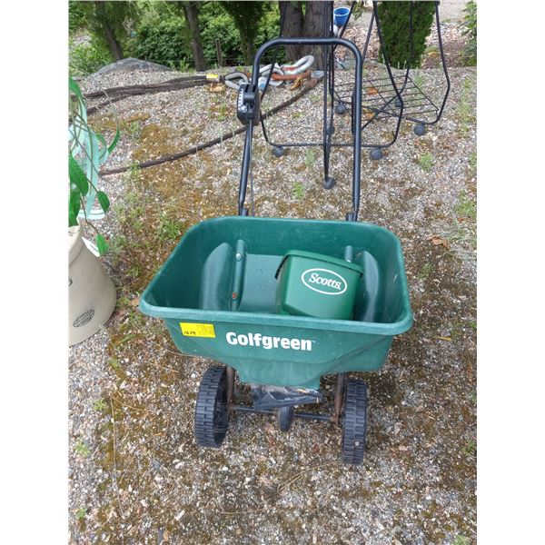 GOLFGREEN FERTILIZER SPREADER & HANDHELD SCOTTS SEEDER