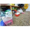 Image 1 : GROUND ITEMS - GRASS SEED, BUG NETTING, GRAPEVINE NETTING, LIFEJACKET, COOLER, ETC.