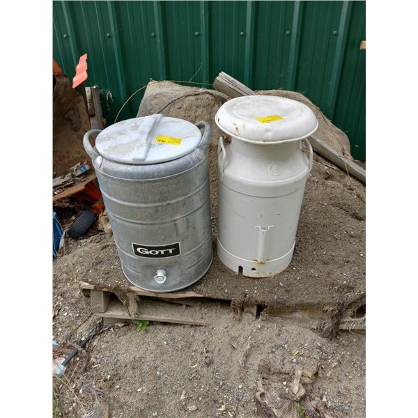 2 MILK CANS