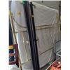 Image 1 : KING SIZE BED, BOX SPRING, ROLLER FRAME, BRASS HEADBOARD