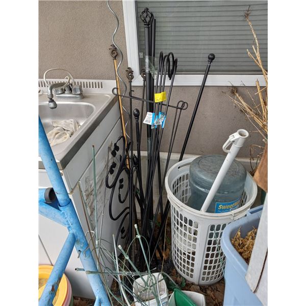 BLACK WROUGHT IRON TRELLISES