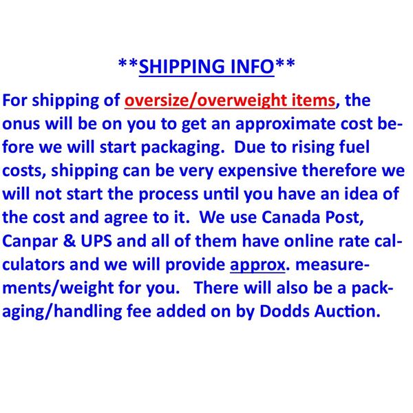 SHIPPING INFO