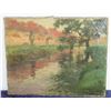 Image 2 : Oil Painting, Gentle Stream, Signed by 19th Cent. Norwegian Artist Frits Thaulow, 30" x 16"