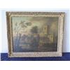 Image 2 : Kirkstall Abbey, Oil Painting on Wood Panel, by George Lambert 1710-1765 in Gilded Frame 30"x23"