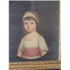Image 2 : Oil Painting on Canvas, Portrait of a Girl in Pink Sash, 18th/19th Century, Gilded Frame 14"x11"