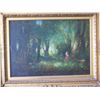 Image 2 : Oil Painting on Canvas “Morning in the Woods” by Elliott Daingerfield 1859-1932, Frame 20"x14"