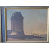 Image 2 : Oil Painting on Canvas “La Tour Solidor" by British Painter Bertram Nicholls (1883-1974), Framed 26"