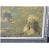 Image 2 : Wheat Fields Landscape Oil Painting by American Artist J.W. Orth (1889-1976) in Gilded Frame 30"x25"