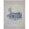 Image 2 : Engraving “#84 Lincoln’s Birthplace” Signed R. Pearson Jan ‘15, Framed & Matted 15"x20"