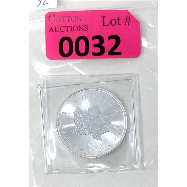 1 Oz. .9999 Silver 2014 Canadian Maple Leaf Coin