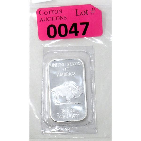 1 Oz. .999 Silver USA Buffalo/Liberty 2-Sided Bar