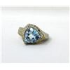 Image 1 : 2.85 CT Blue Topaz & Diamond Dinner Ring