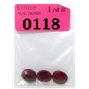 Image 1 : 3 Oval Cut Ruby Gemstones - 27 CTW