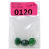 Image 1 : 1 Oval & 2 Pear Emerald Gemstones - 35 CTW