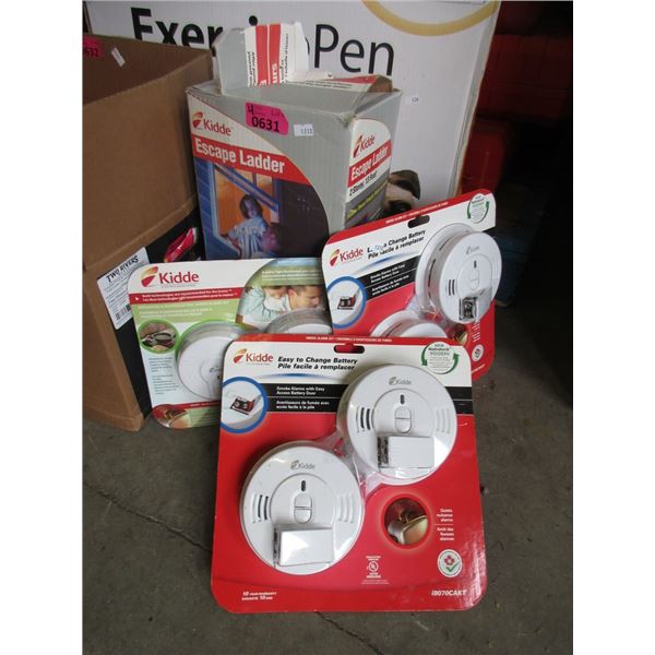 Kidde Escape Ladder & 3 Smoke Alarm Sets