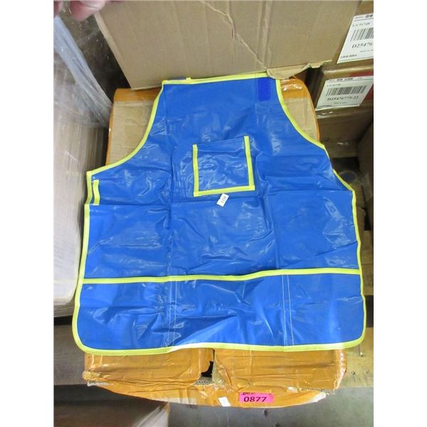 Case of 50+ Children's Plastic Craft Aprons