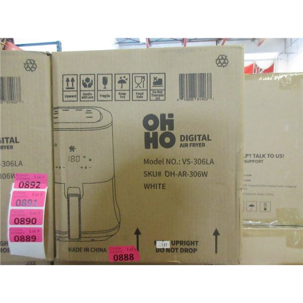 Oh Ho Digital Air Fryer- Model: VS-306LA