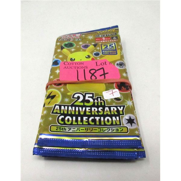 6 Packs of 5 Pokemon "25th Anniversary" Cards