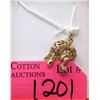Image 1 : 10 KT 3D Elephant Pendant with Diamond Eyes