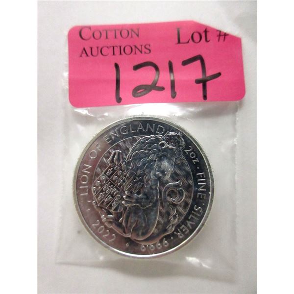 2 Oz .9999 Silver 2021 "The Queen's Beasts" Coin