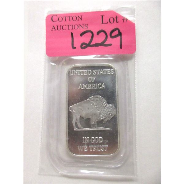 1 Oz. Fine Silver USA Liberty / Buffalo Bar