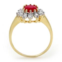 .22 ctw Diamond Ruby Ring White Gold Jewelry