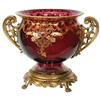 Image 1 : Purple Glass Compote w/ Gilt Decor