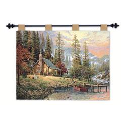 Peaceful Retreat- Wall Tapestry- Kinkade