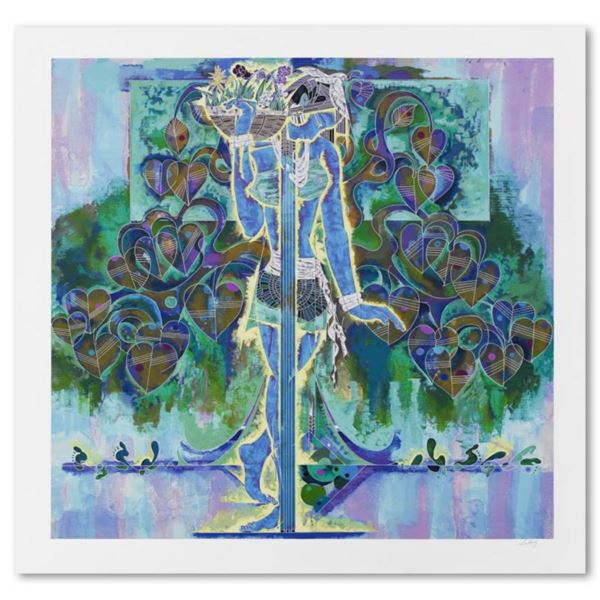 Lu Hong, "Spring Steps" Limited Edition Serigraph, Numbered and Hand Signed with Letter of Authentic