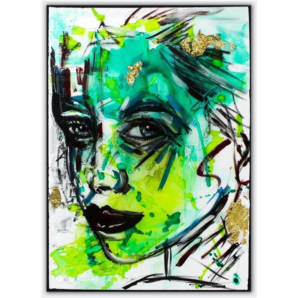 Hen Maman- Original Painting with Alcohol ink, acrylic, and epoxy rasin on Canvas "Amelia"