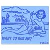 Image 1 : Todd Goldman, "Want To Rub Me" Original Acrylic Painting on Gallery Wrapped Canvas (60" x 48"), Hand