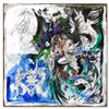 Image 1 : Marta Wiley, Original Mixed Media Painting on Board, Hand Signed and Thumbprinted with Letter of Aut