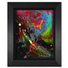Image 1 : Jim Warren, "Angel Fish in Love" Framed Original Acrylic Painting on Canvas, Hand Signed with Letter
