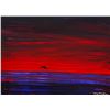 Image 2 : Wyland- Original Painting on Canvas "Sunset Sea"
