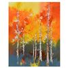 Image 1 : Sisi Sun, "Rainbow Forest" Original Acrylic Painting on Canvas (27.5" x 35"), Hand Signed with Lette