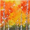Image 3 : Sisi Sun, "Rainbow Forest" Original Acrylic Painting on Canvas (27.5" x 35"), Hand Signed with Lette