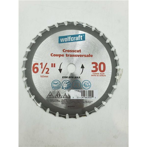 Wolfcraft 6.5in Crosscut Blade with 30 Carbide Teeth