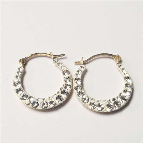 10K Yellow Gold Cz 0.67G Earrings (~Size )(Ring is resizable for $40) (~length inches), Suggested Re