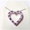 Image 1 : Silver Natural Amethyst 19" Necklace (~Size )(Ring is resizable for $40) (~length inches), Suggested