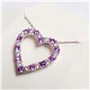 Image 2 : Silver Natural Amethyst 19" Necklace (~Size )(Ring is resizable for $40) (~length inches), Suggested