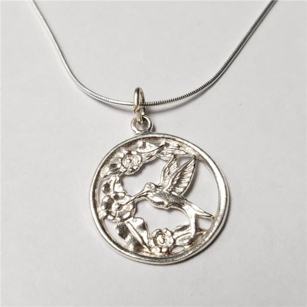 Silver 18" Necklace (~Size )(Ring is resizable for $40) (~length inches), Suggested Retail Value $12