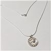 Image 2 : Silver 18" Necklace (~Size )(Ring is resizable for $40) (~length inches), Suggested Retail Value $12