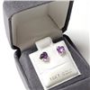 Image 3 : Silver Amethyst(0.8ct) Earrings (~Size )(Ring is resizable for $40) (~length inches), Made in Canada