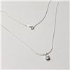 Image 2 : Silver Cz 18" Necklace (~Size )(Ring is resizable for $40) (~length inches), Suggested Retail Value 