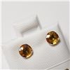 Image 2 : 14K Yellow Gold Fancy Color Sapphire(1.2ct) Earrings (~Size )(Ring is resizable for $40) (~length in