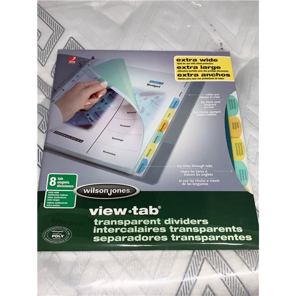 Wilson Jones View Tab Transparent Dividers 8 Tab