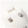 Image 3 : 14K White Gold Diamond (0.34Ct,I1-3,F-G) Earrings  (~weight 0.51g), Made in Canada, Appraised Retail