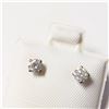 Image 4 : 14K White Gold Diamond (0.34Ct,I1-3,F-G) Earrings  (~weight 0.51g), Made in Canada, Appraised Retail