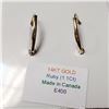 Image 3 : 14K Yellow Gold Ruby(1.1ct) Earrings (~weight 0.85g), Made in Canada, Appraised Retail $1000