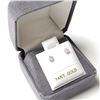 Image 1 : 14K White Gold Diamond (0.2Ct,I1-3,F-G) Earrings  (~weight 0.41g), Made in Canada, Appraised Retail 